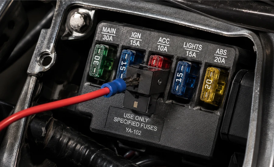 ヒューズボックスから電源を取り出す方法