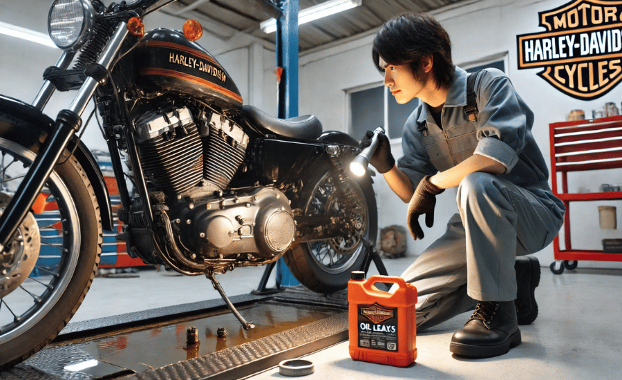 ハーレーオイル漏れの場所別チェック