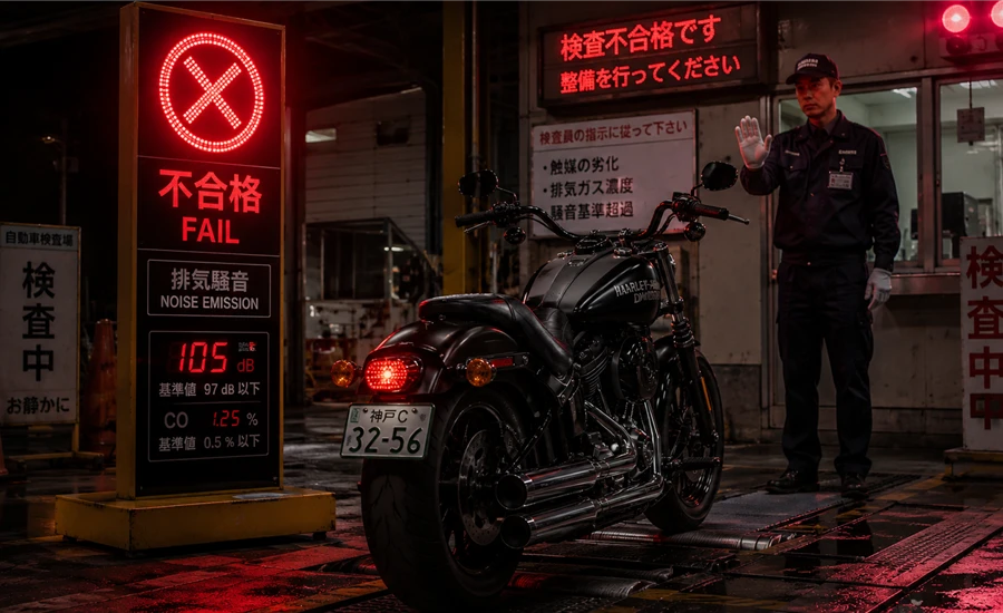 車検に通らないマフラーのNG事例